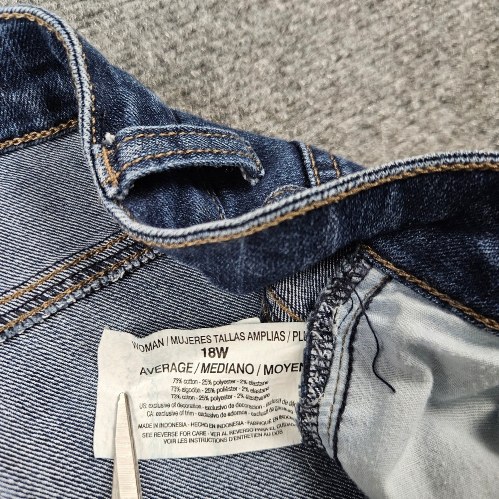 Bandolino Mandie Straight Leg Jeans Womens 18W Medium Wash Blue Denim Stretch - Picture 4 of 12